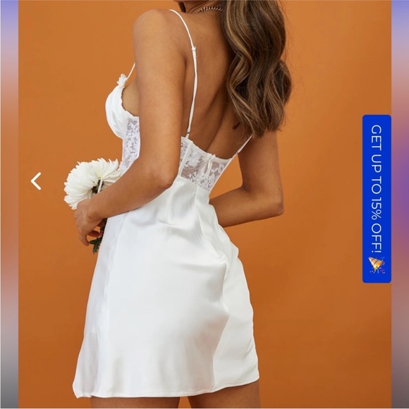 Selfie Leslie White Lace Wedding Dress - Picture 2 of 5